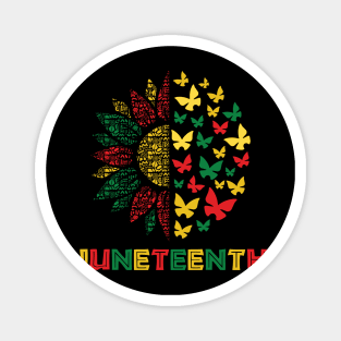 Juneteenth Sunflower breaking every chain since 1865 Magnet